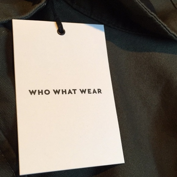 Who What Wear Green Ruffle Sleeve Utility Jacket - Picture 5 of 8